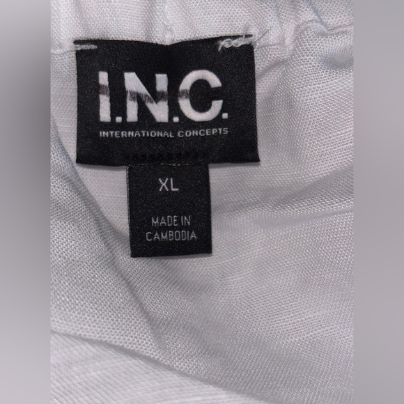 INC International Concept Women Linen Blend Halter Neck Sleeveless Top XL Beach - Picture 3 of 9